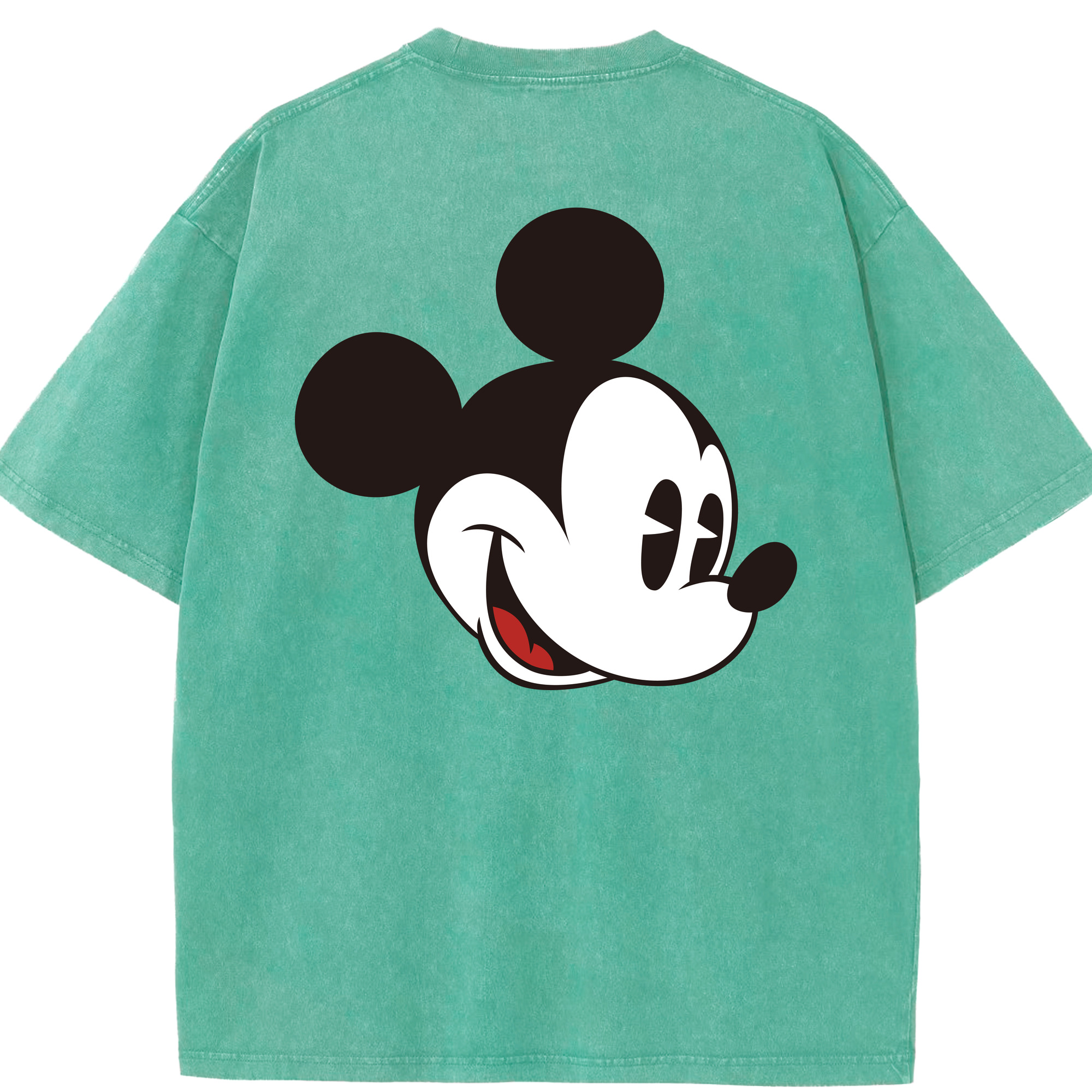 （画像用） ミッキーマウス Mickey Mouse 綿100% ヴィンテージ風 半袖Tシャツ（背面プリント）